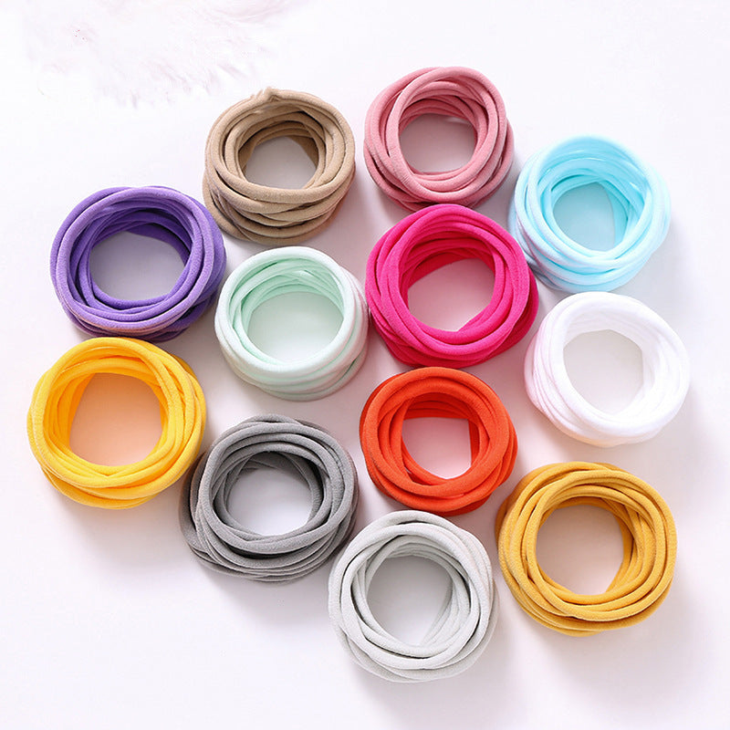 INS Seamless Nylon Fine Hair Band Children's Hair Ring Handmade DIY Baby Headband