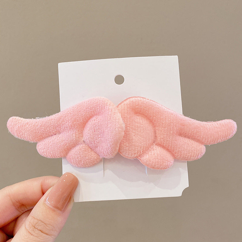 Women's Fashion Plush Angel Wings Hair Clip