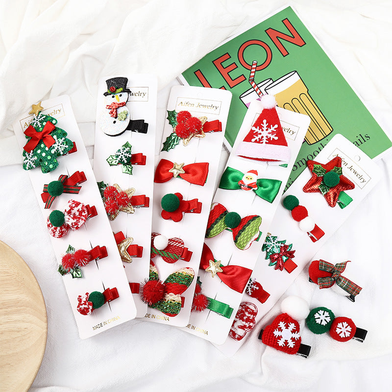 Children's Hair Accessories Christmas Clip Cute Bb Does Not Hurt