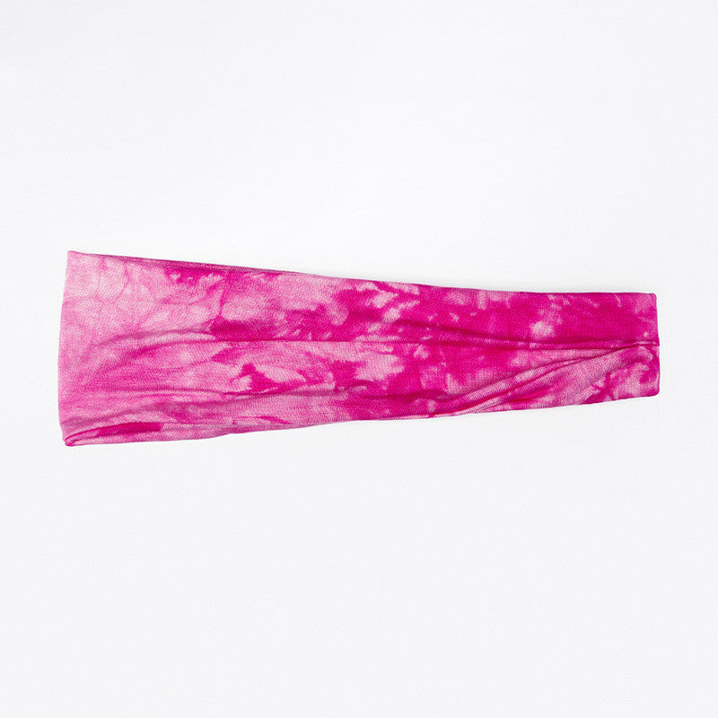 Tie-dye Turban Wide Side Sports Headband