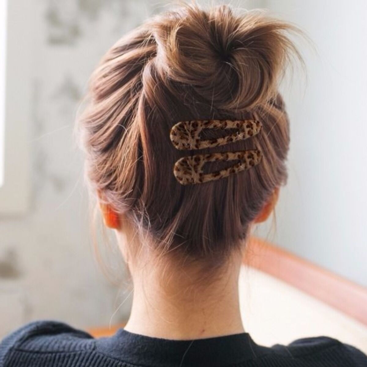 Leopard Print Plush BB Clip Side Cropped Hair Clip Versatile