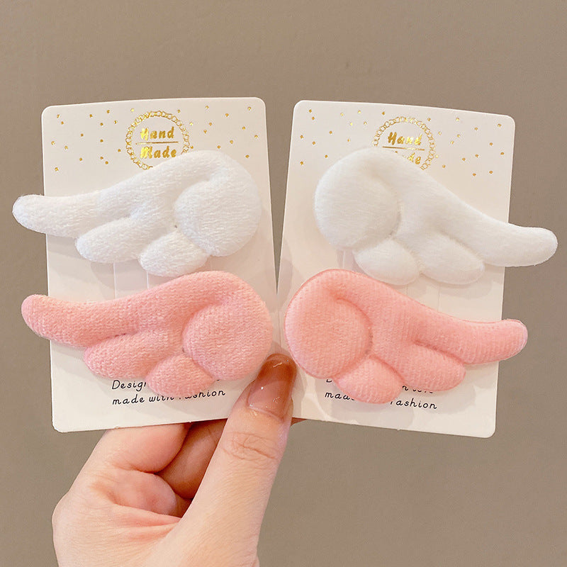 Women's Fashion Plush Angel Wings Hair Clip