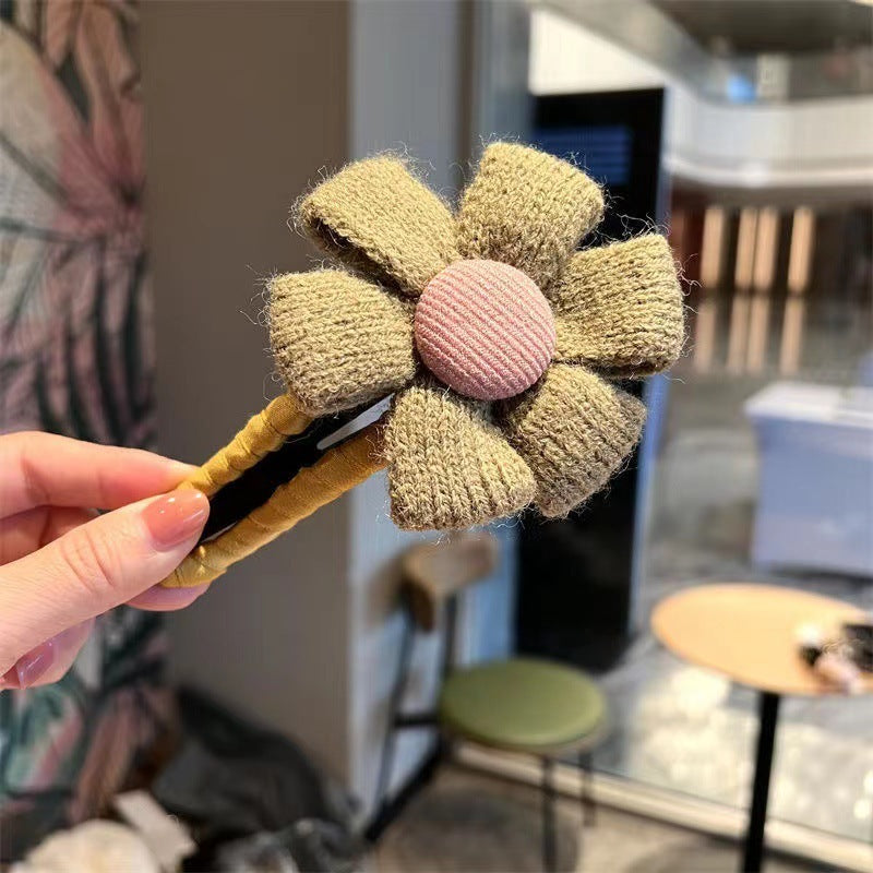 Best Large Cloth Flower Hairpin Hair Curling At The Back Of The Head High-end Mori Clip