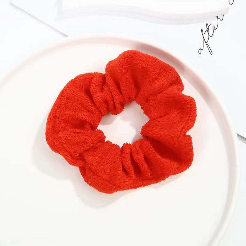 Plush Hair Ring Large Intestine Ring Candy Color Hair Rope