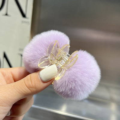 Elegant Pompons Barrettes Back Head