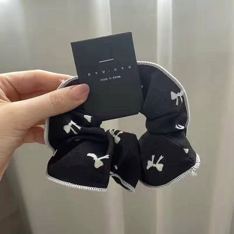 Large Printed Simple Round Edge Large Intestine Hair Ring