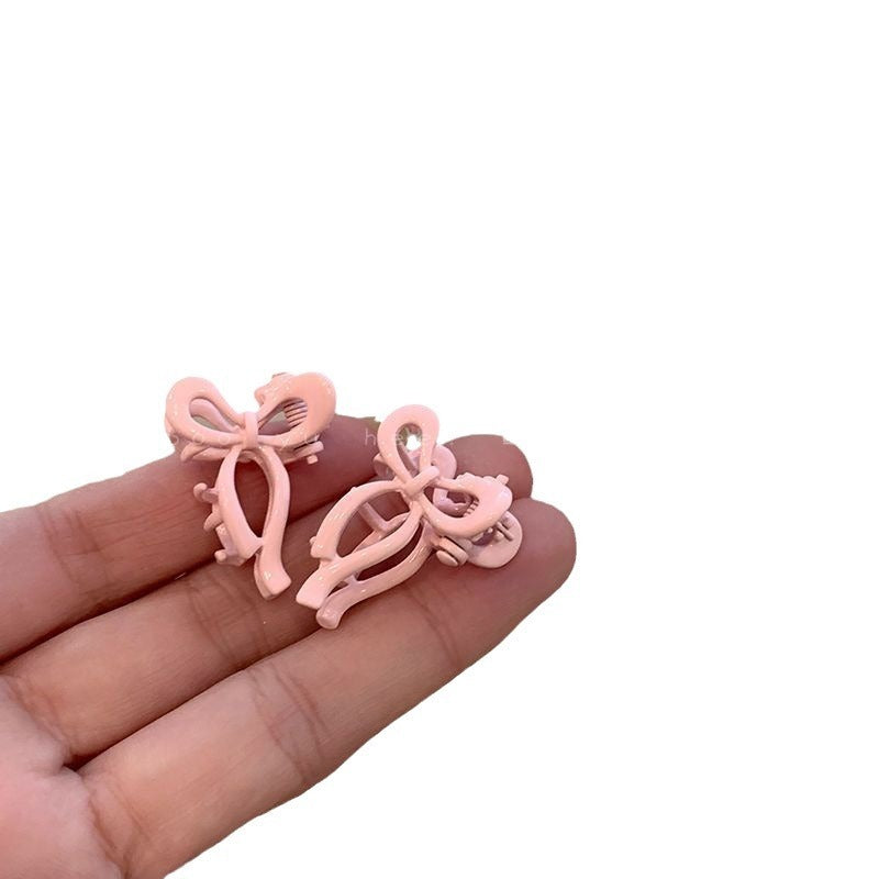 Girl Bow Barrettes Small Hair Grabbing Clip