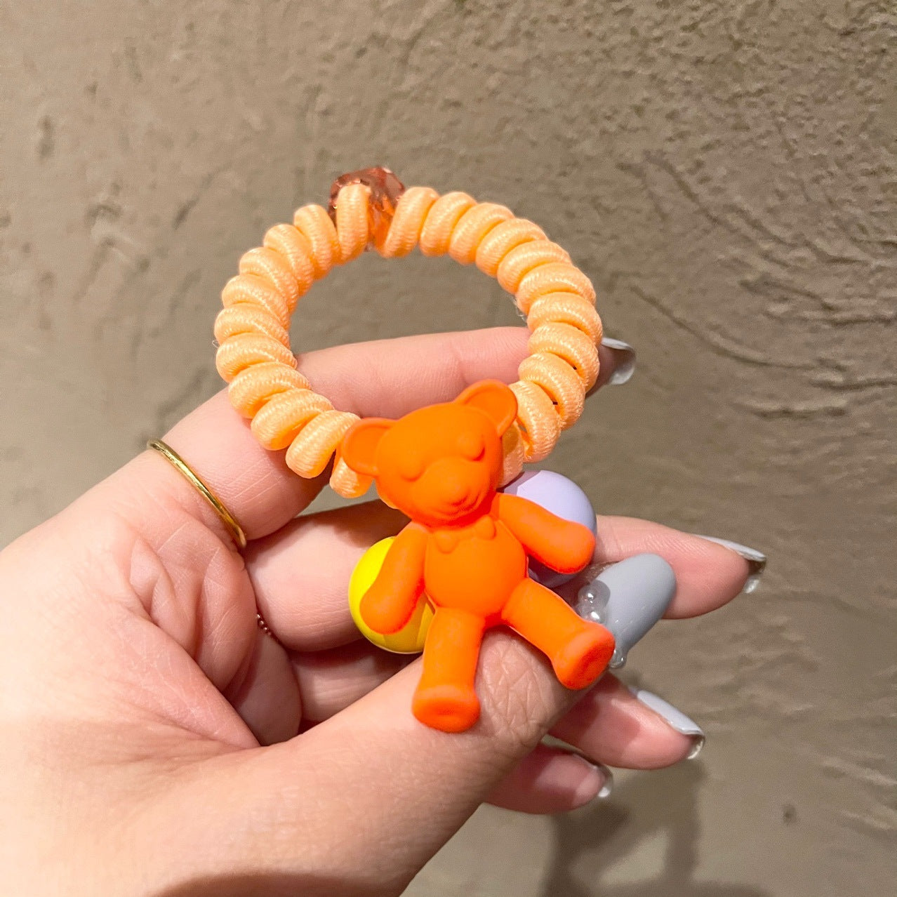 Bear Hair Ring Cute Girl Ponytail Ball Head Rope Rubber Band Girl