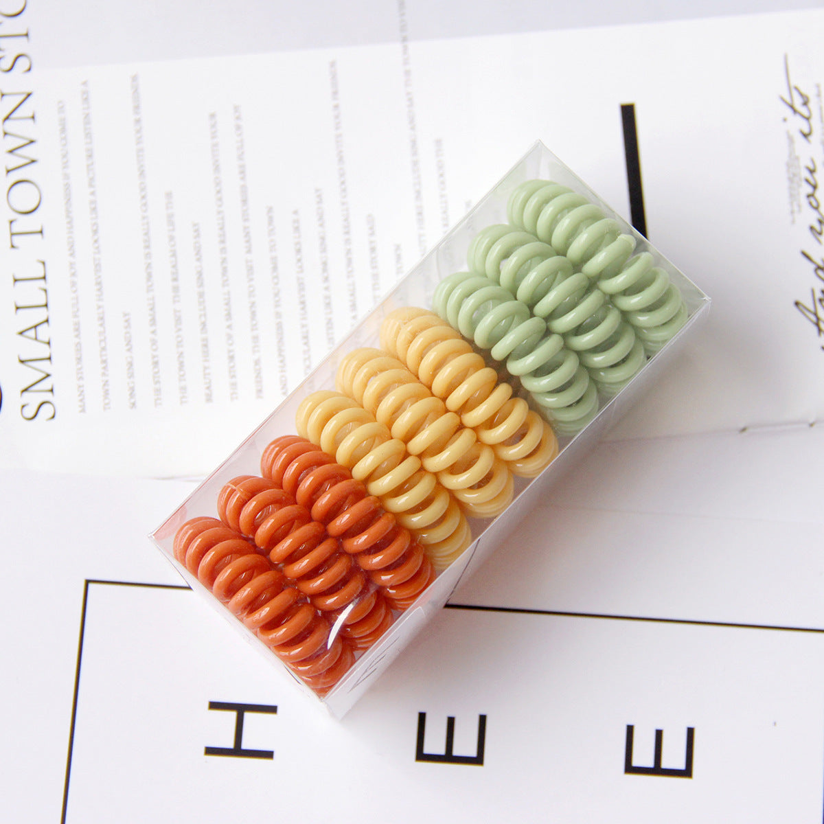 Telephone Line Head Rope Hair Ring Transparent Phone Ring