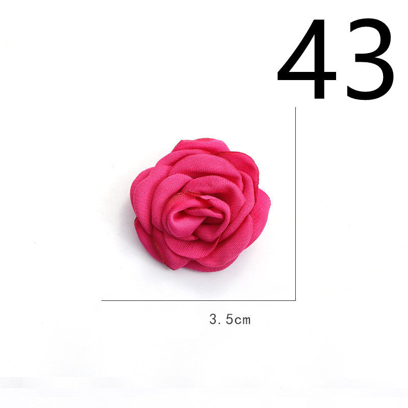 Fabric Flower Rose Sticky Head DIY Handmade Headdress
