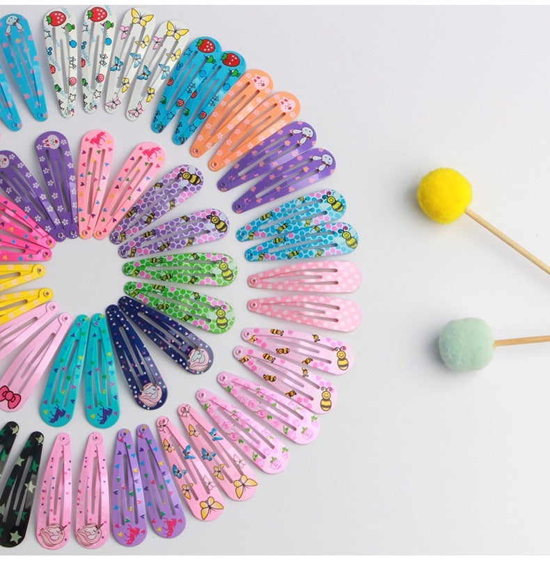 Printing Hairpin Headdress Hair Hairwear Side Clip