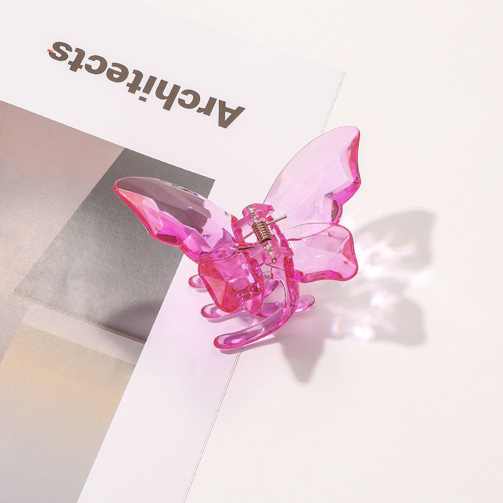 Women's Fashion Transparent Butterfly Barrettes