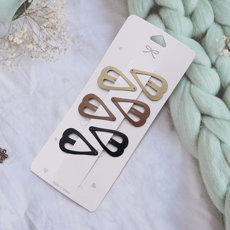 Coffee Color Series Barrettes Girl Side Clip Duckbill Clip Internet Celebrity