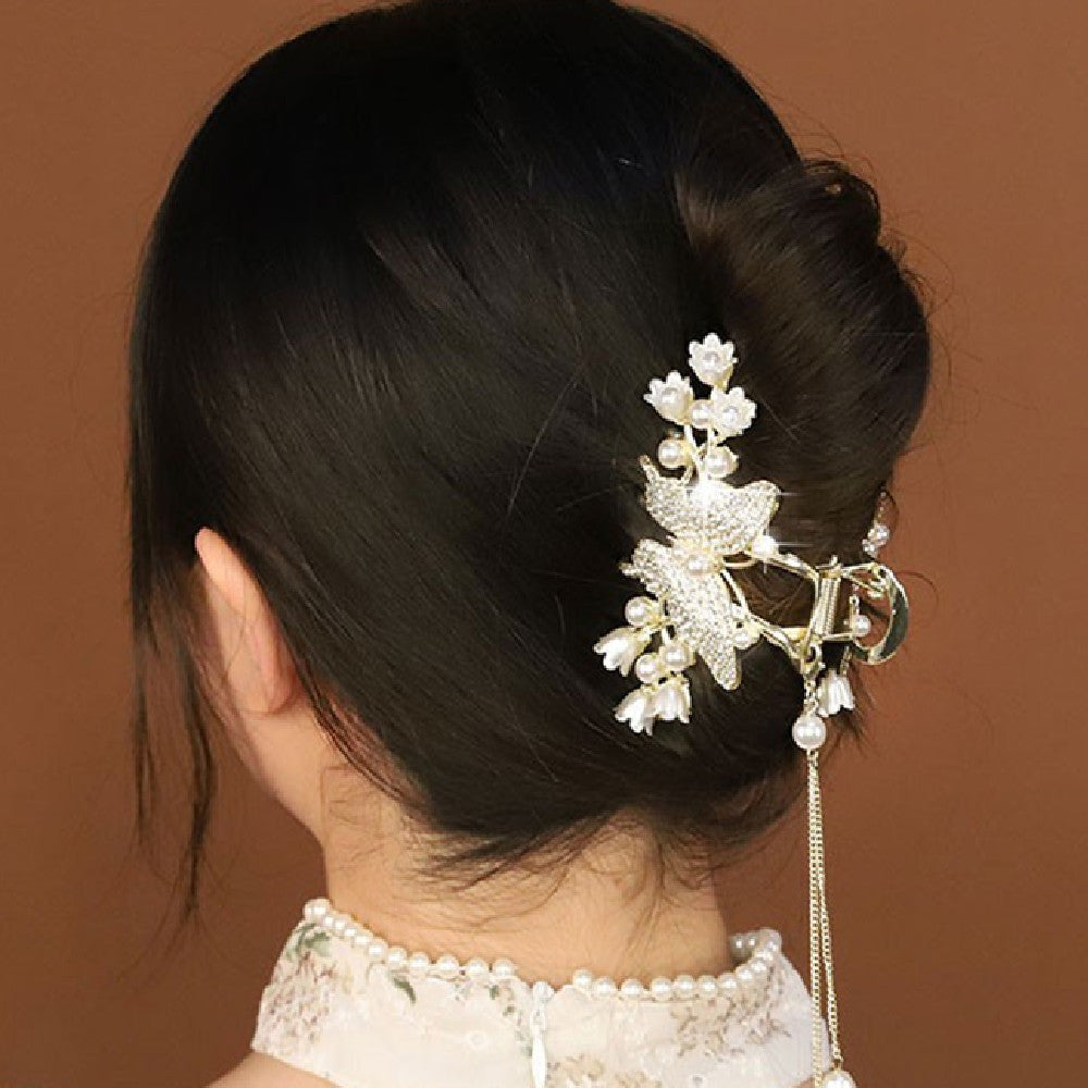 Best Jewelry Pearl Hair Clip Female Hair Claws