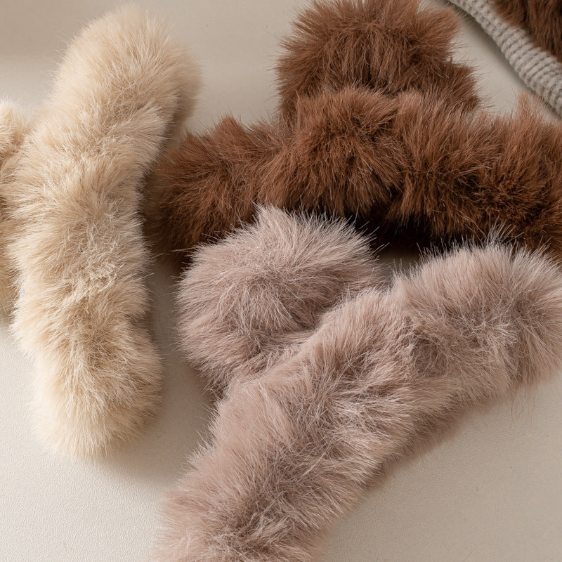 Fashion Simple Temperament Plush Hair Clip