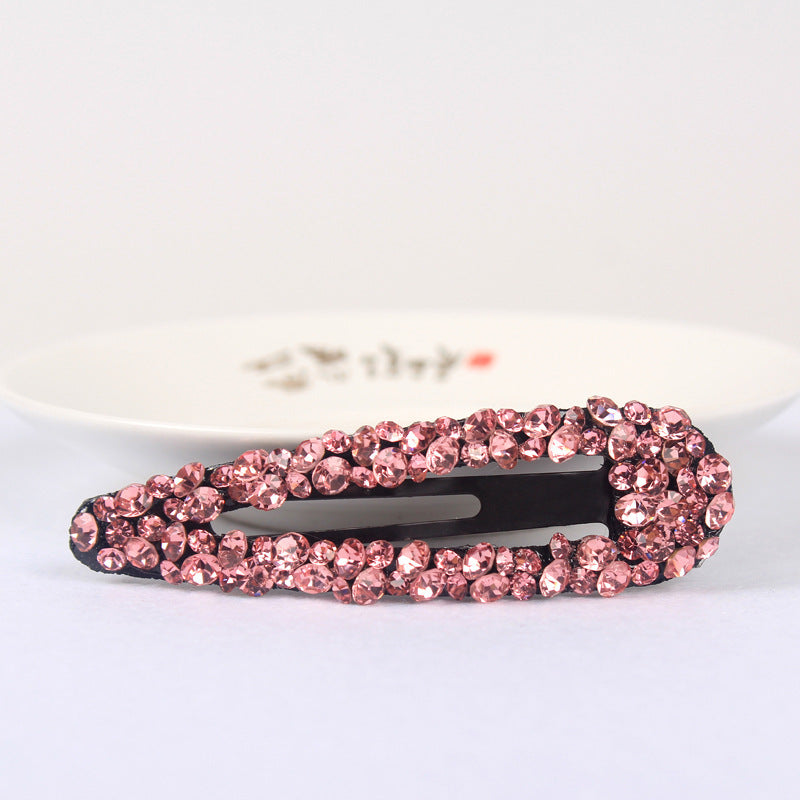 Diamond Colorful Crystals Rectangular BB Clip Break Hair Side Bang Clip