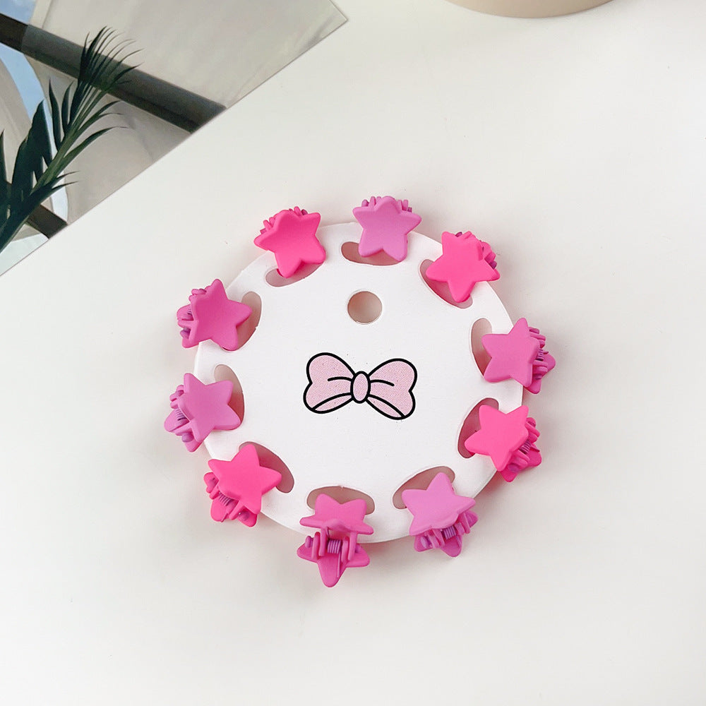 New Children's Barrettes 10 PCs Colorful Cartoon Baby Small Jaw Clip Bangs Broken Hair Princess Hairstyle Mini Hairpin