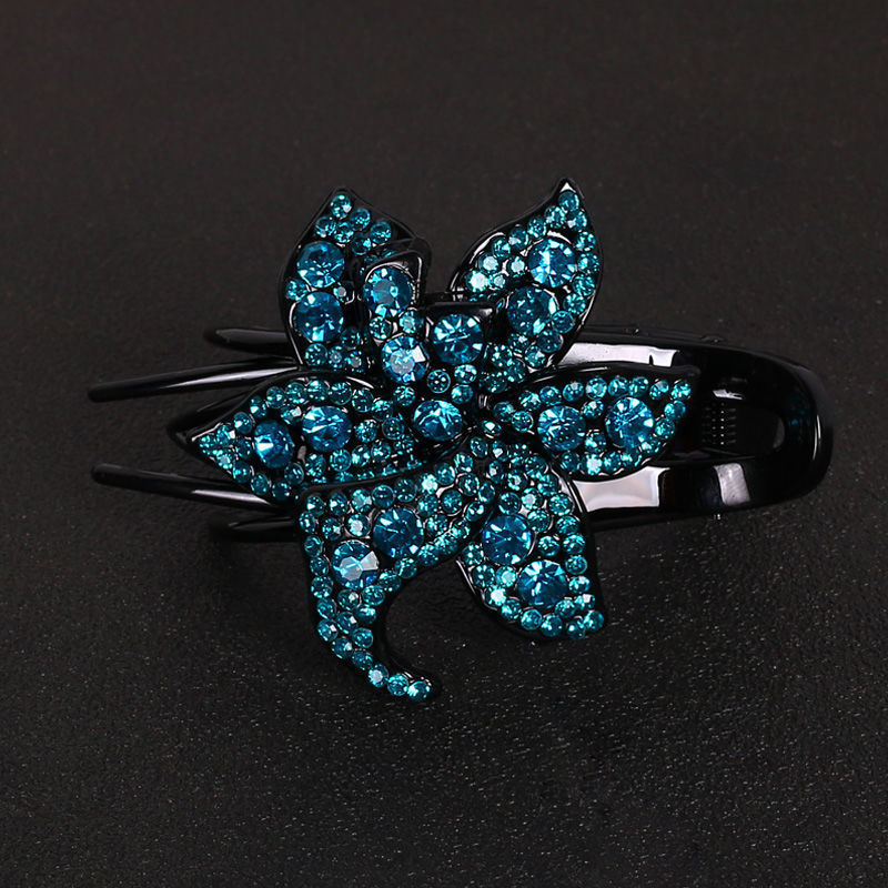 Back Of Head Large Rhinestone Hair Clip Headwear