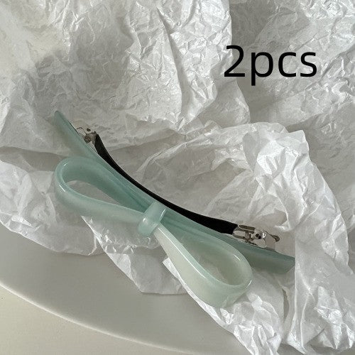 Acetate Bow Spring Side Clip Hair Accessories Elegant