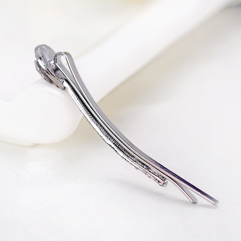 Water Drop Diamond Hair Accessories Simple Temperament Pure Color Barrettes
