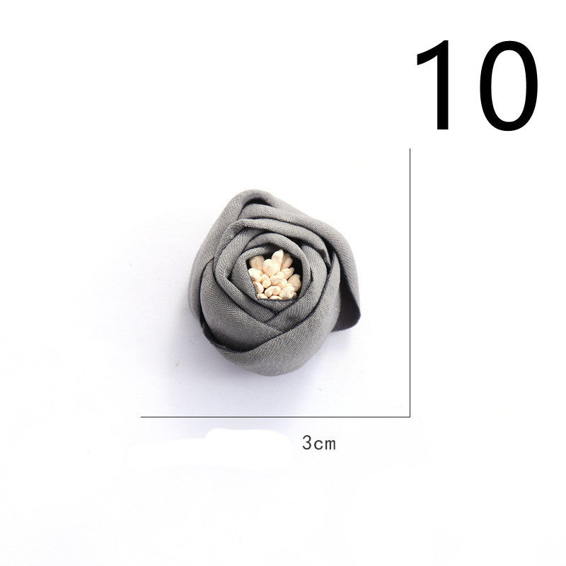 Fabric Flower Rose Sticky Head DIY Handmade Headdress