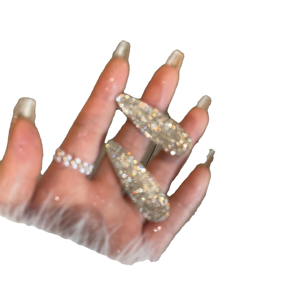 New Rhinestone Barrettes Shiny Full Diamond Bang Clip Forehead Broken Hair Side Clip Hairpin Hair Ornaments