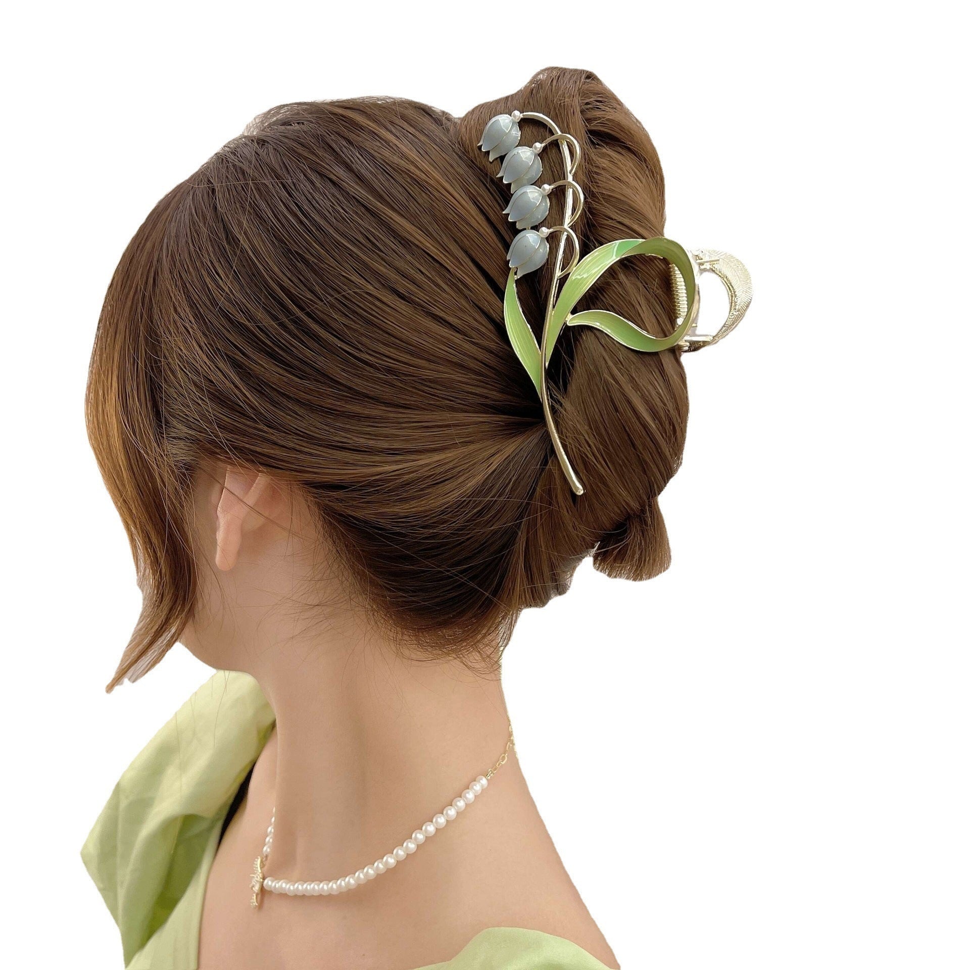 Best Lily Of The Orchid Simple Versatile Large Women's Zinc Alloy Hair Clip
