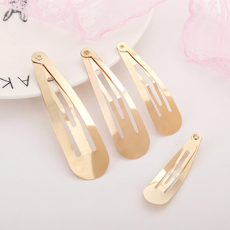 Water Drop Clip BB Clip Gold Swimming Black Nickel Color Bow Handmade Hair Accessories