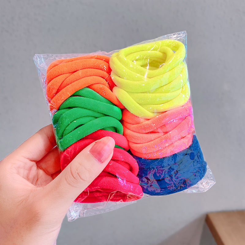 Candy Color Basic Hair Rope Hair Accessories Towel Hair Ring Combination Suit Simple All-match Rubber Band Headdress For Hair Ties