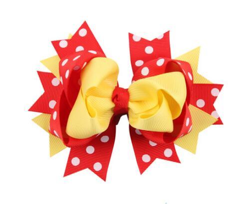 Children's Printed Dot Bow Hair Clip
