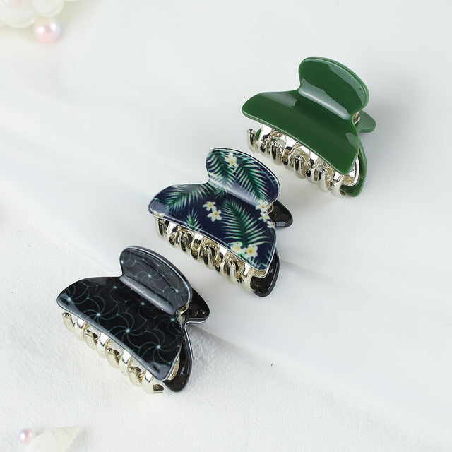 Women's Fashion Personalized Acrylic Printing Barrettes