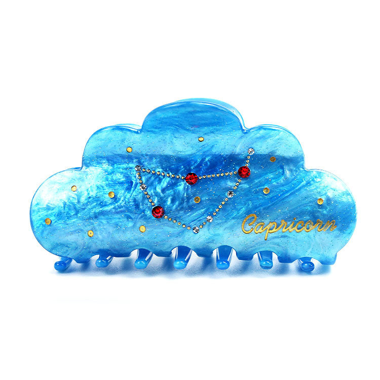 New Twelve Constellation Barrettes Women's Large Grip