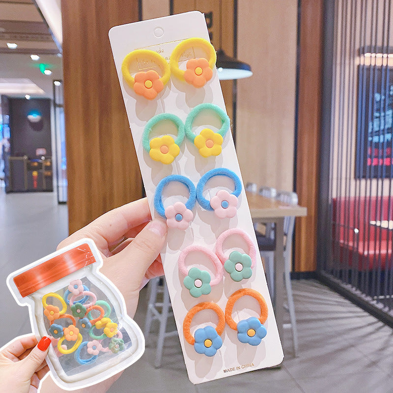 Hair Rope Girl Children Cartoon Little Cute Hair Ring Color Does Not Hurt Hair Cute Hair Rope