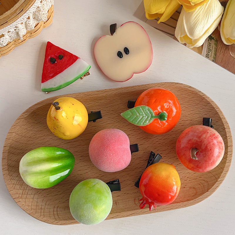 Simulation Cartoon Fruit Barrettes