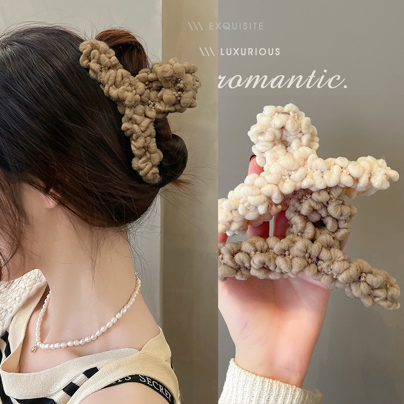 Back Head Curling Hair Simple Temperament Wool Hair Clip