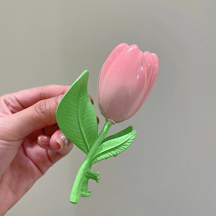 New Tulip Flower Hair Clip Simple And Versatile
