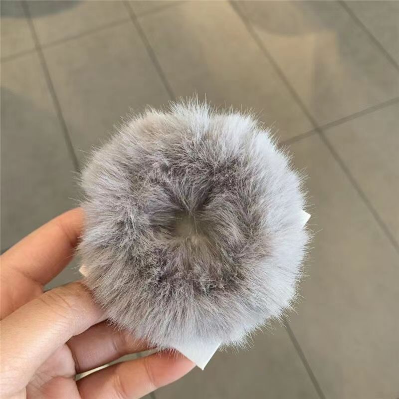 Plush Hair Ring Large Intestine Ring Candy Color Hair Rope