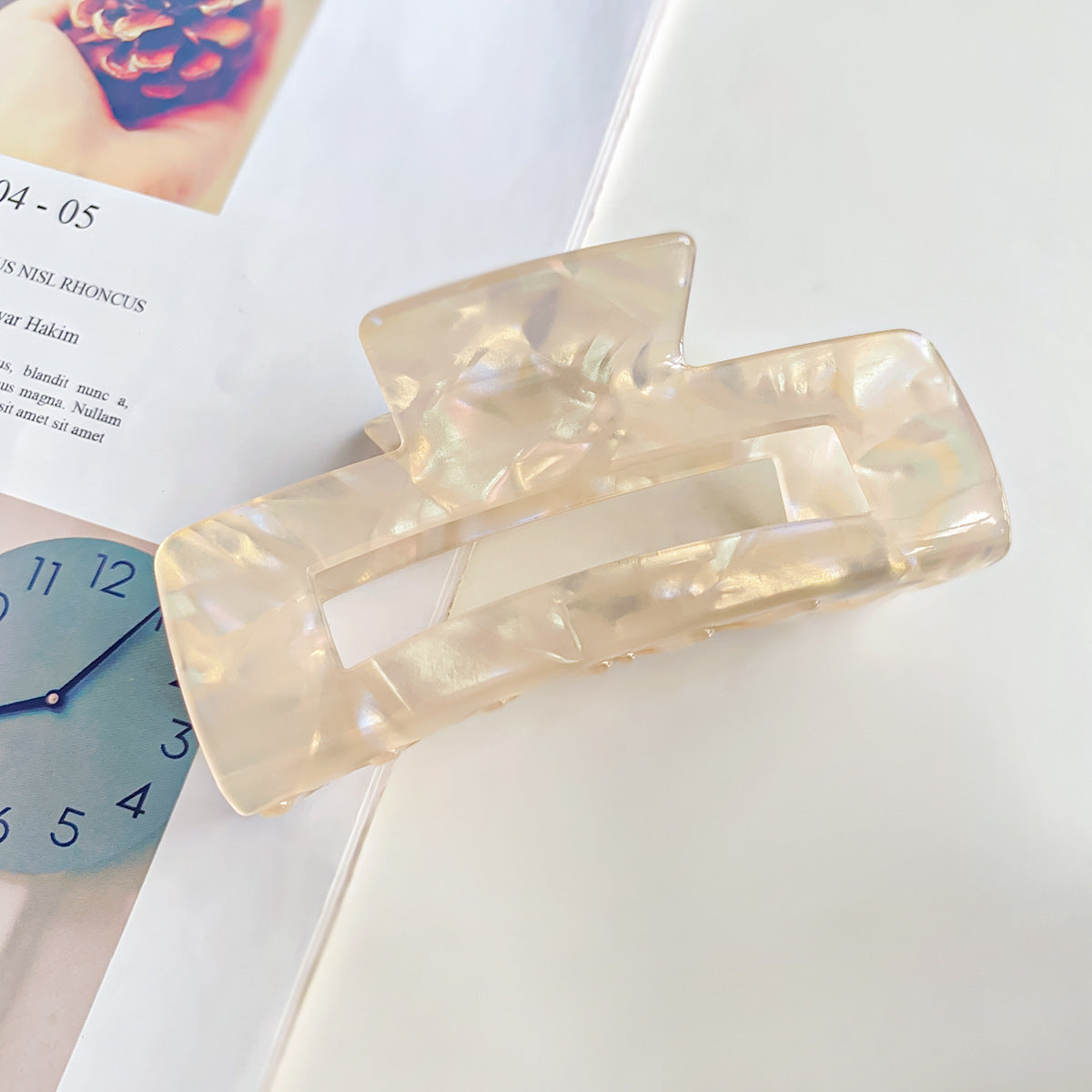 Large Acetate Hair Claw Female Back Head Barrettes
