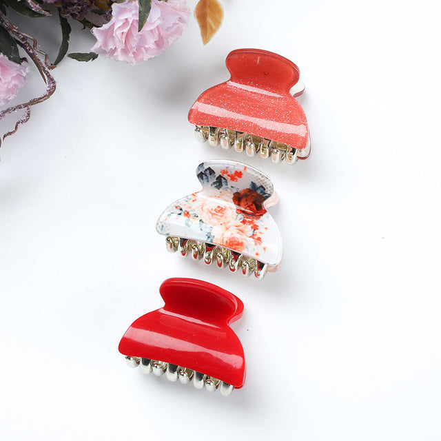Women's Fashion Personalized Acrylic Printing Barrettes