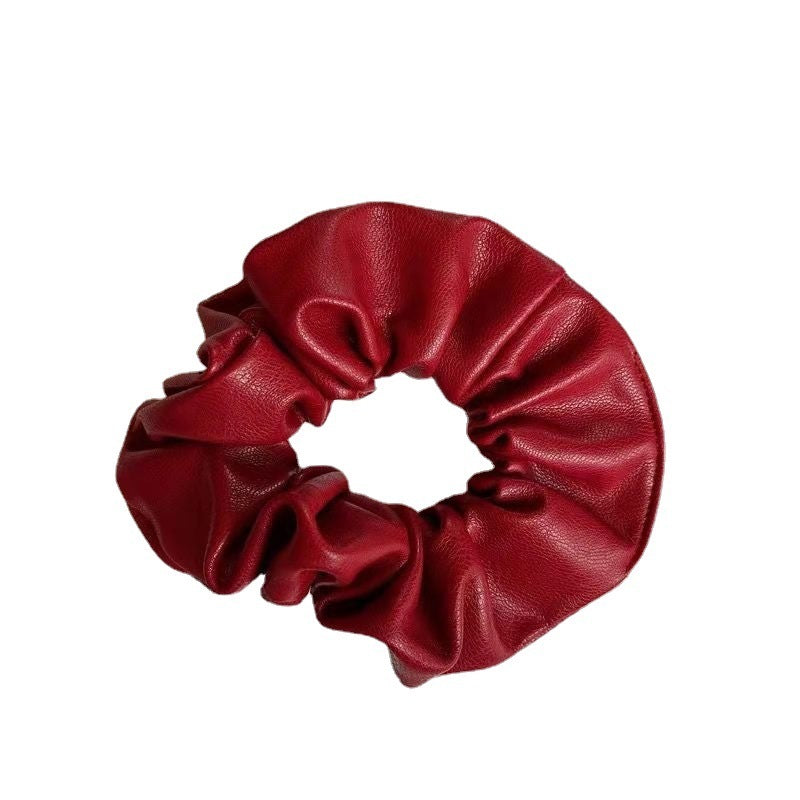 New Style Simple Temperament Pu Leather Large Intestine Hair Ring
