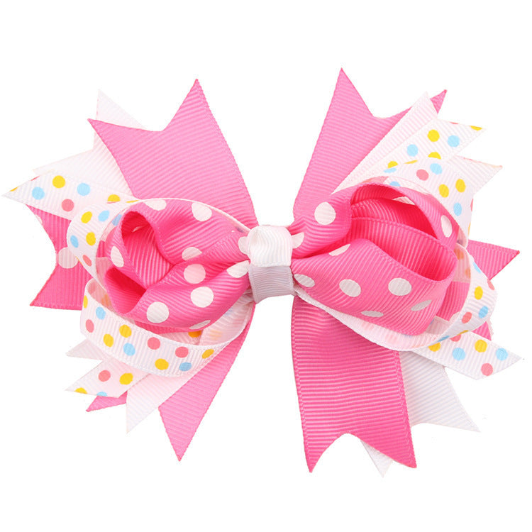 Fashion Simple Children's Colorful Bow Hair Clip