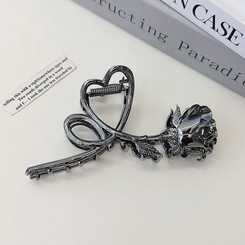 Best Metal Rose Flower Hair Clip Back Head Hair Ornaments