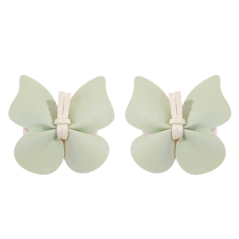 New PU Leather Butterfly Full Bag Clip Children's Barrettes
