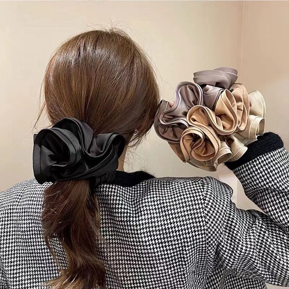 Women's Temperament Wood Ear Edge Large Intestine Hair Ring