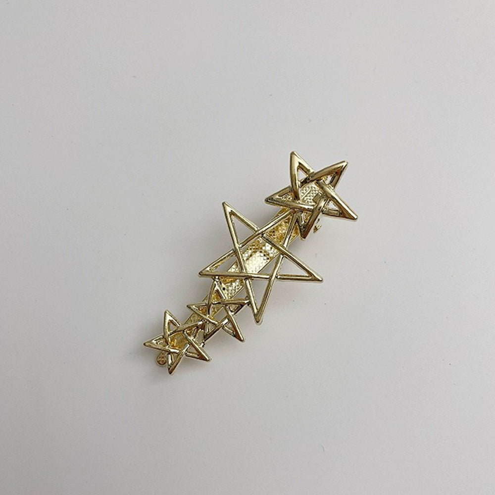 Metal Cold Barrettes Korean Style Piggy Side Clip Alloy Five-pointed Star