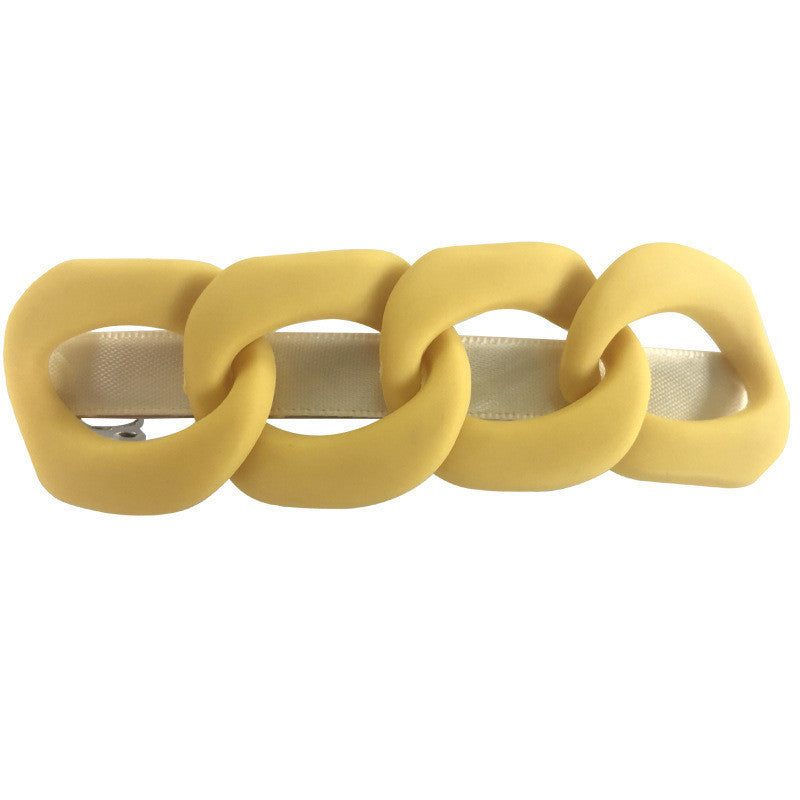 Women's Fashion Simple Color Chain Twist Barrettes
