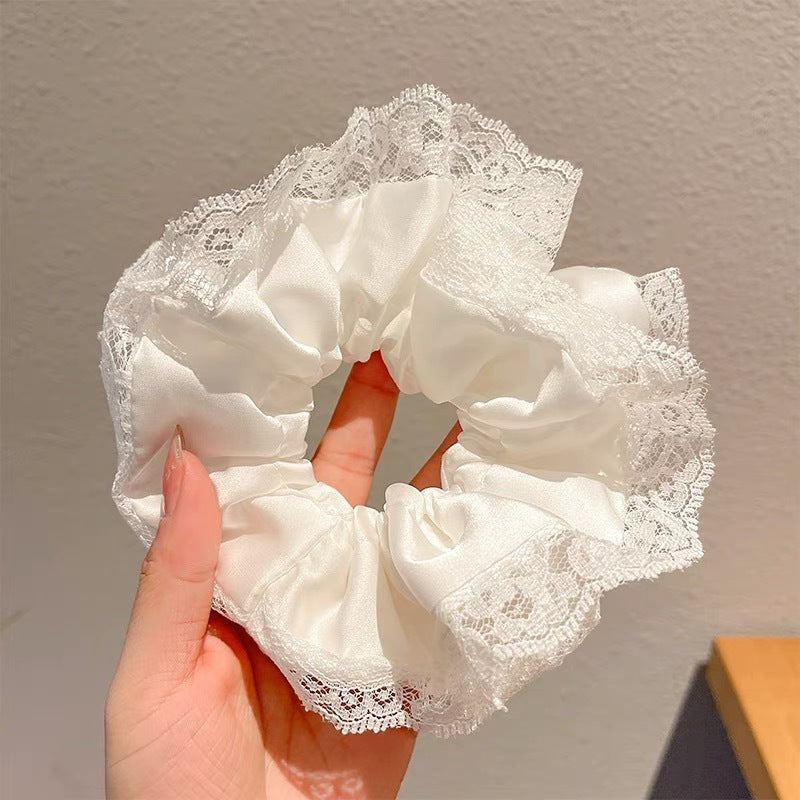 Summer Super Fairy Sweet Lace Large Intestine Hair Ring