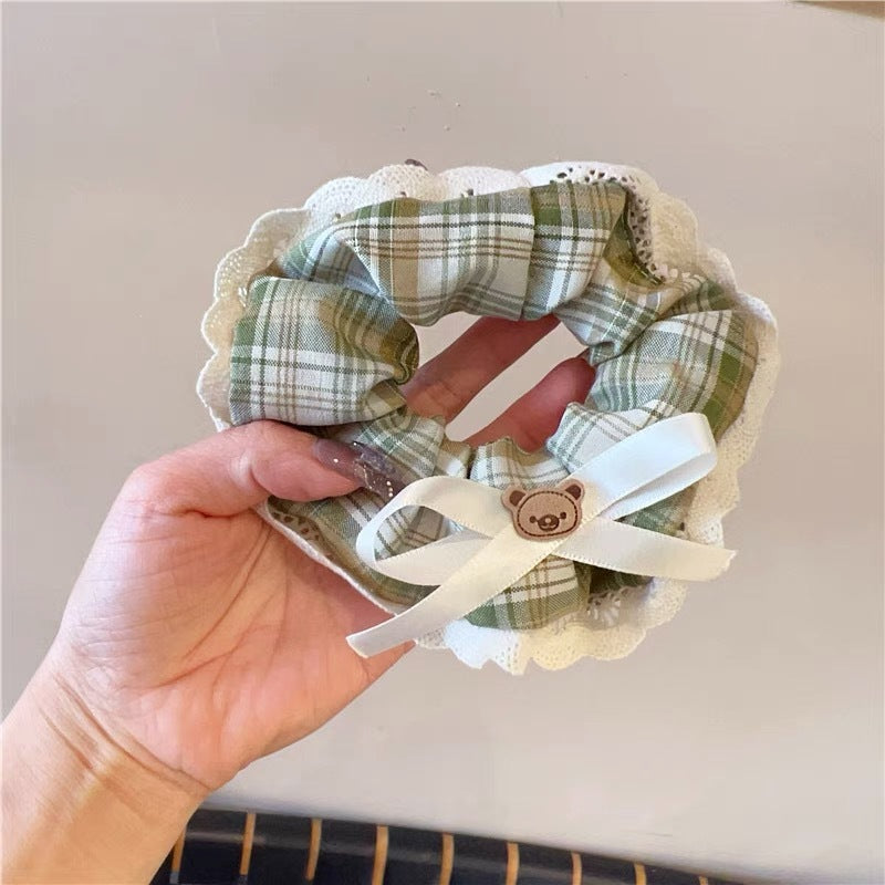 Summer Super Fairy Sweet Lace Large Intestine Hair Ring