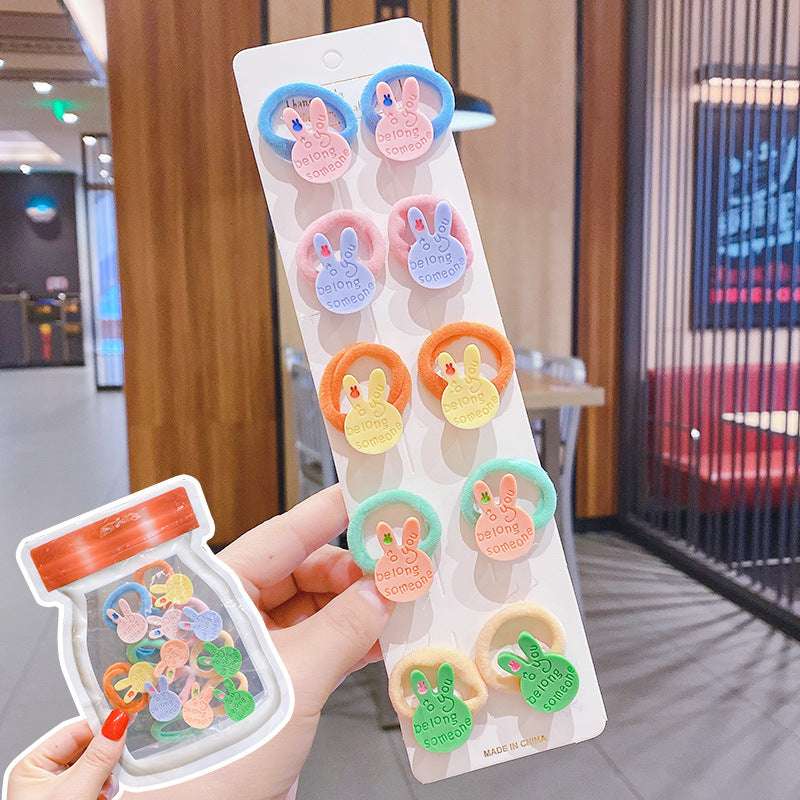 Hair Rope Girl Children Cartoon Little Cute Hair Ring Color Does Not Hurt Hair Cute Hair Rope