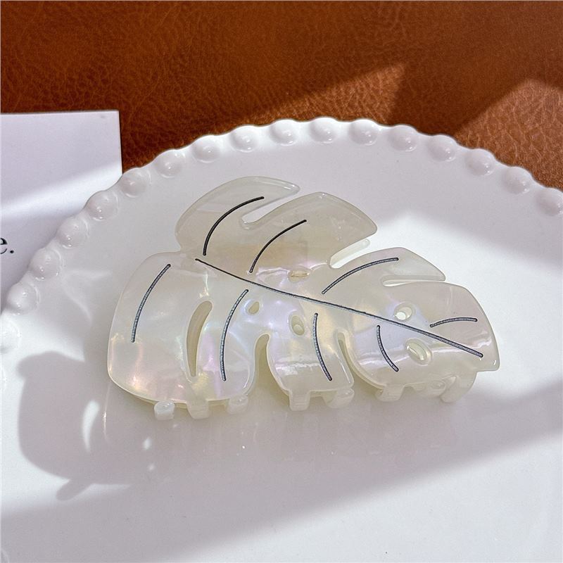 Creative Decorative Colorful Acetate Leaves Barrettes